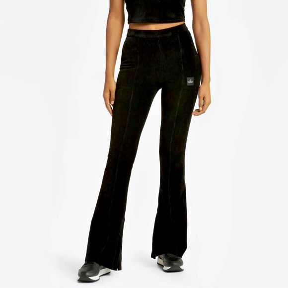 ALO Micro Corduroy Winter Break High Waist Flare Pants | XS - Picture 2 of 11